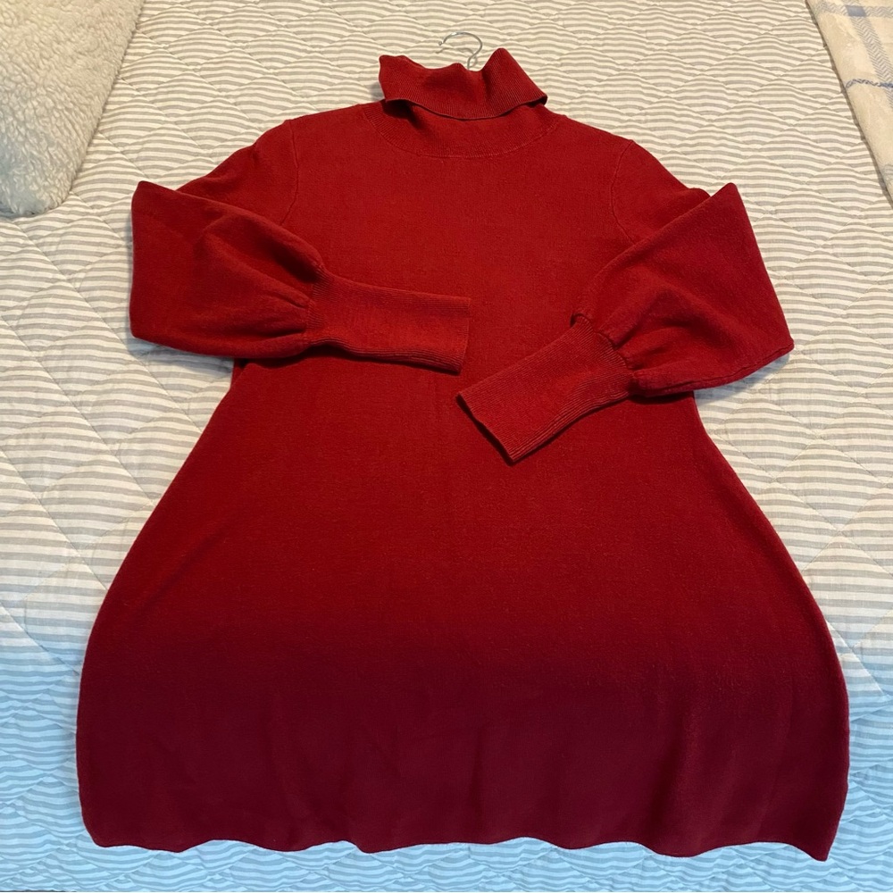 Tahari Turtleneck Sweater Dress - Picture 5 of 5